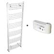 THERMADOR - Sèche-Serviettes MAHANA Galbé Mixte 858W + kit Elec 750W en acier blanc - THERMADOR - MAH6001775GM - vignette