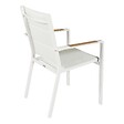 OVIALA - Lot de 2 chaises de jardin en aluminium et textilène blanc - Ciotat - vignette
