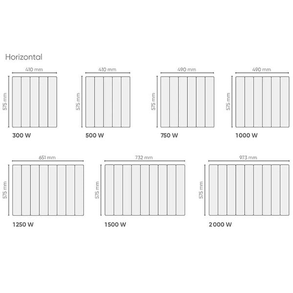 ATLANTIC - Radiateur électrique ACCESSIO chaleur douce 1500W horizontal blanc ATLANTIC 524915 - large