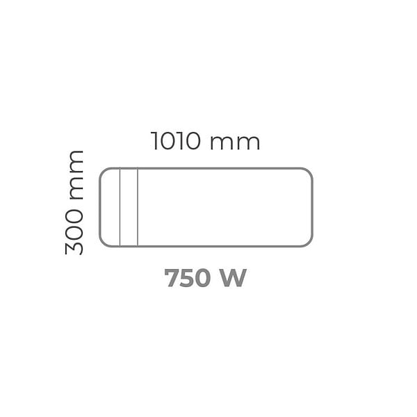 INTUIS - Radiateur inertie Fonte Active Chamane Intuis - Plinthe - 750W - Blanc - large