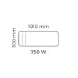 INTUIS - Radiateur inertie Fonte Active Chamane Intuis - Plinthe - 750W - Blanc - vignette