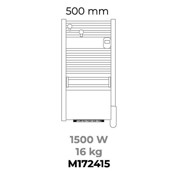 INTUIS - Sèche serviette électrique compact EZYBAIN BOOST  Intuis - 500 + 1000W - fluide - blanc - large