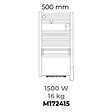 INTUIS - Sèche serviette électrique compact EZYBAIN BOOST  Intuis - 500 + 1000W - fluide - blanc - vignette