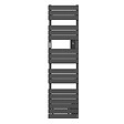 ATLANTIC - Sèche-serviettes étroit avec soufflerie Adélis Digital Atlantic - 750 + 1000W - Anthracite - vignette