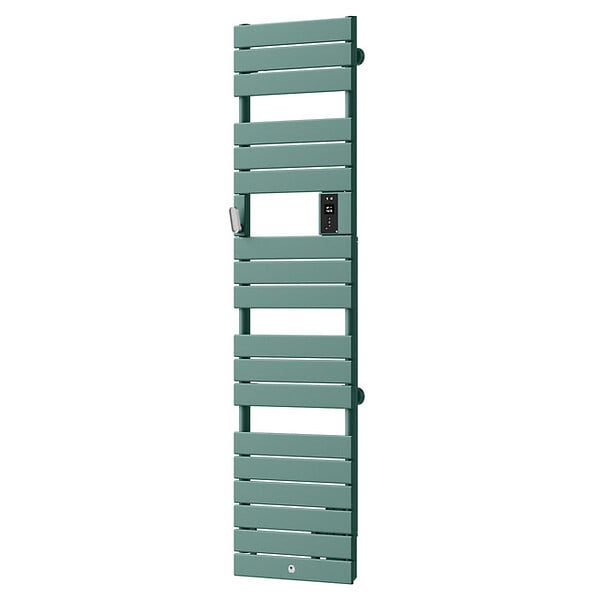 THERMOR - Radiateur sèche-serviettes électrique étroit Riviera 2 - Avec soufflerie - 500+1000W - Vert eucalyptus - large