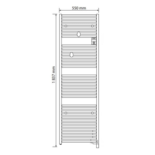 ATLANTIC - Sèche-serviettes Atlantic Doris - 1000W - WI-FI - Anthracite - large