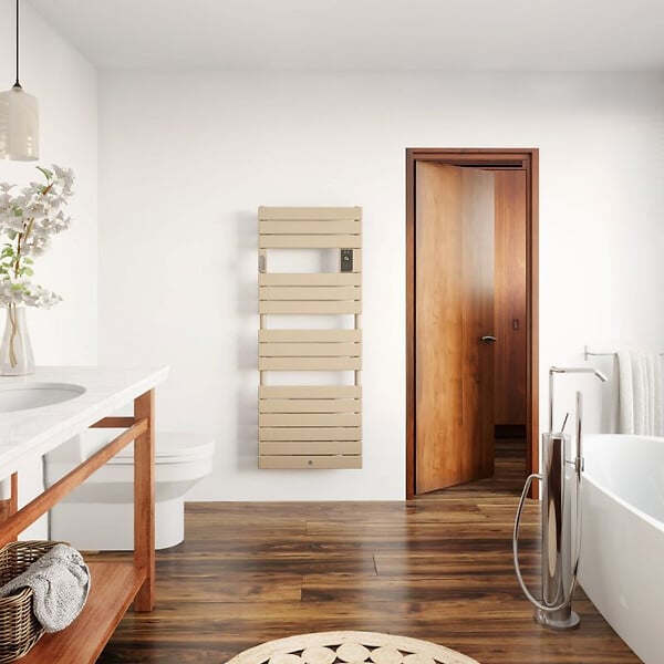 THERMOR - Radiateur sèche-serviettes électrique Riviera 2 - Sans soufflerie - 750W - Vert eucalyptus - large