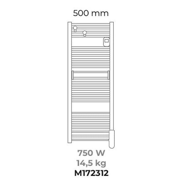 INTUIS - Sèche serviette électrique EZYBAIN BOOST  Intuis - 750 + 1000W - fluide - blanc - large
