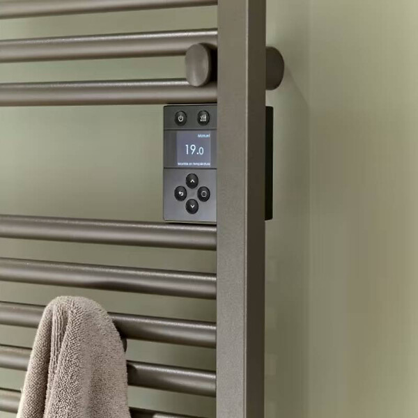 ATLANTIC - Sèche-serviettes étroit soufflant Atlantic Doris - 500 + 1000W - WI-FI - Anthracite - large