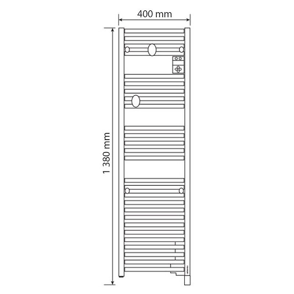 ATLANTIC - Sèche-serviettes étroit soufflant Atlantic Doris - 500 + 1000W - WI-FI - Anthracite - large