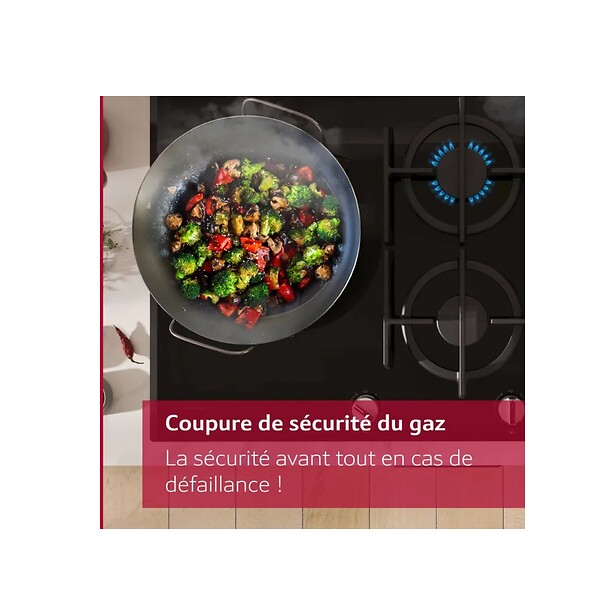 NEFF - table de cuisson gaz 60cm 3 feux 7300w - T26NKC4S0 - large