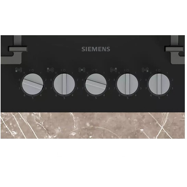 SIEMENS - table de cuisson gaz 75cm 5 feux 11700w noir - ER7A6RH40 - large