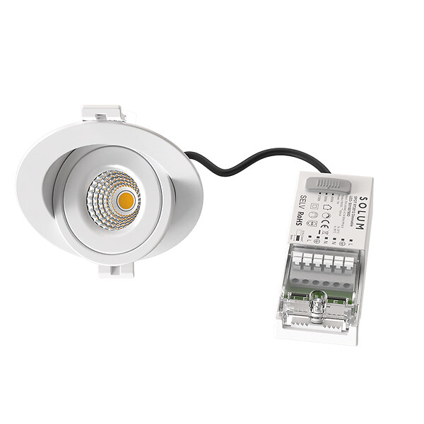 SOLUM - LEO Spot encastré blanc 8W. 690Lm. CCT 2700K/3000K/4000K. Orientable 90. Rotatif 360 - SOLUM - S0150790D - large