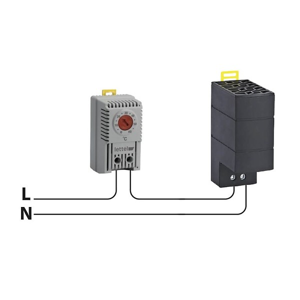 LETTEL - Résistance isolée pour régulation d'armoire électrique 10W 230V - LETTEL - GTA-RI-230-10 - large