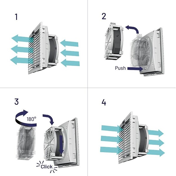 LETTEL - Grille 204x204 pour ventilateur 230V et filtre pour armoire électrique - LETTEL - GTA-176-VFF-230 - large