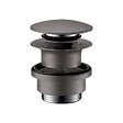 HANSGROHE - Bonde Push-open pour mitigeurs lavabo et bidet, finition Finishplus, Noir chromé (50100340) - vignette