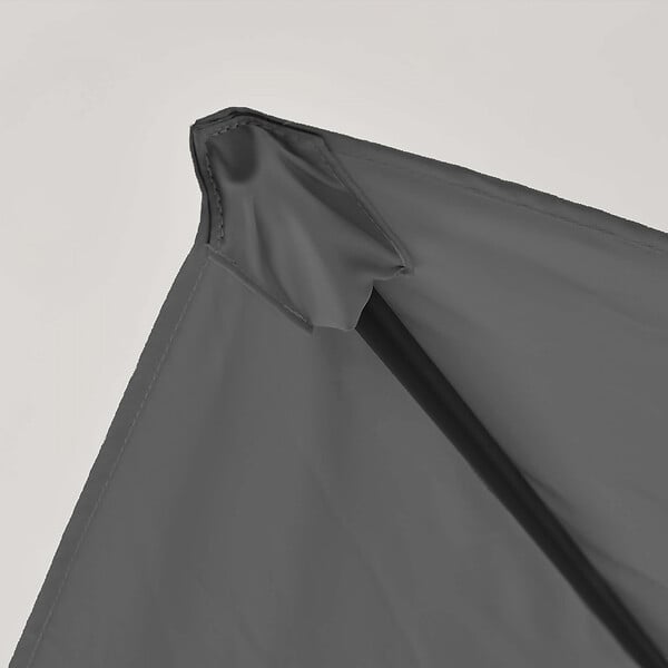 OVIALA - Toile pour parasol déporté 4x3m anthracite - Caserta - large