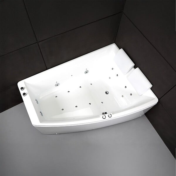 SPALINA - Baignoire Balnéo Sangha duo Wave droite 170 x120 x63 cm, by SPALINA - large
