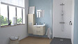 ONDEE - Colonne de Salle de Bain SMART - A suspendre - 2 Portes - 35cm - Finitions Bois - vignette