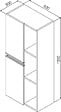 ONDEE - Colonne de rangement à suspendre EBENE - - 52 cm - Finition : Bois - 2 Portes - vignette