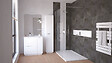 ONDEE - Meuble de salle de bain à poser PALERMO - 80cm - Blanc - laqué - Livré en kit - vignette