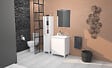 ONDEE - Meuble Salle de Bain BELIS - A poser - Miroir Suspendu - 60cm - Finition Blanc - vignette
