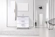 ONDEE - Meuble de salle de bain à poser PALLAS - 80cm - Blanc - Mélaminé - vignette
