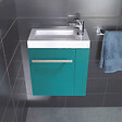ONDEE - Meuble LAVE MAIN SEYMOUR Lagon avec plan vasque blanc - vignette