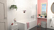ONDEE - Pare Baignoire CARIBA - 80x140x0,5cm - Verre trempé sérigraphié finition blanc - vignette