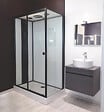 ONDEE - Cabine de douche hydromassante RADIO NOGEA - Sans silicone - Noir mat - 120x80cm - vignette