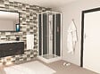 ONDEE - Cabine de douche MELIA - Sans silicone - 80x80cm - Profilés aluminium - Blanc - En kit - vignette