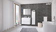 ONDEE - Colonne de salle de bain à suspendre TRENDY 2 Portes - Largeur 30cm - Laqué blanc brillant - vignette