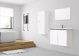 ONDEE - Colonne de salle de bain à suspendre IVAN S+ - L35cm - BLANC - Mélaminé - Livré en kit - vignette