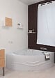 ONDEE - Kit Baignoire d'angle 135 cm et tablier motif vague - ABS et acryl 3mm - blanc - vignette