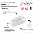 JACOB DELAFON - Pack baignoire bain douche 170 x 90 Bastille vidage à droite blanc mat + tablier en angle - vignette