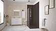 ONDEE - Panneau mural de salle de bain - bicolor - 1,2x2,55m - blanc et noir - vignette