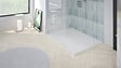 ONDEE - Receveur de douche  NOLA 3 - 70x140x3 - Résine - Marbre blanc - Bonde - Découpable - vignette