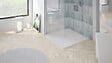 ONDEE - Receveur de douche  NOLA 3 - 90x90x3 - Résine - Marbre blanc - Bonde - Découpable - vignette