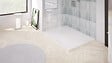 ONDEE - Receveur de douche  NOLA 3 - 90x140x3 - Résine - Marbre blanc - Bonde - Découpable - vignette