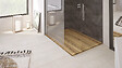 ONDEE - Receveur de douche  NOLA 3 - 90x120x3cm - Résine - Noyer - Bonde - Découpable - vignette