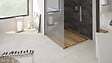 ONDEE - Receveur de douche  NOLA 3 - 90x90x3cm - Résine - Noyer - Bonde - Découpable - vignette