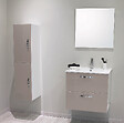 ONDEE - 2 Façades de tiroir MIXY - pour meuble de salle de bain - 80cm - Sable - Laqué - vignette