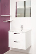 ONDEE - 2 Façades de tiroir MIXY - pour meuble de salle de bain - 80cm - Blanc - Laqué - vignette