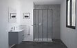 ONDEE - Paroi de douche VERIA - Verre 8mm - Décor et Finition Noir mat - 140x200cm - vignette