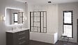 ONDEE - Pare baignoire FABRILIA - 120x140x0,5cm - Verre trempé -  Finitions noir mat - vignette