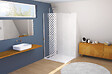 ONDEE - Paroi de douche TAILA - Verre trempé 8mm - Sérigraphie Motif givré - 120x200cm - vignette