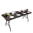 WERKAPRO - Table pliante  aspect bois  180x74x74cm - vignette