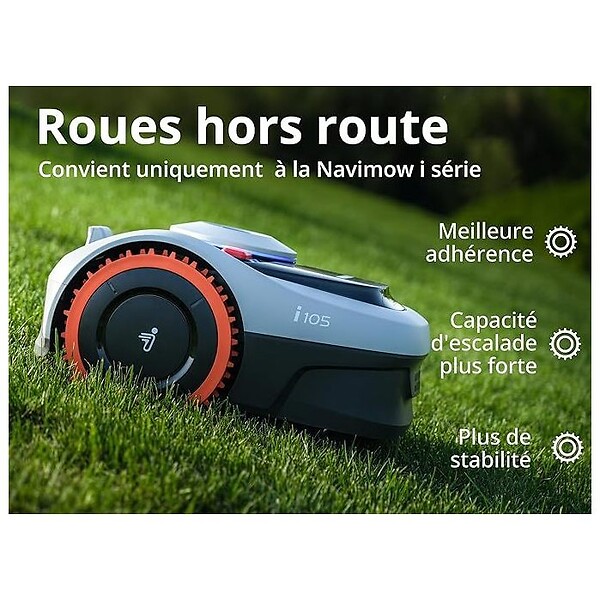 NAVIMOW - Roues hors route pour robot tondeuse Navimow i105E, i108E - large