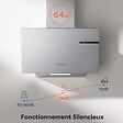 CIARRA - Hotte Aspirante Inclinée 60cm 600m³/h  Evacuation ou Recyclage CD6765AS - vignette