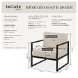 TECTAKE - Fauteuil de jardin COMOSA rembourrage XXL marron/beige - vignette